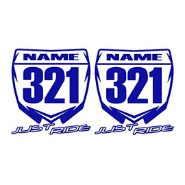 Just Ride Motocross Number Plate Replica Decal Stickers YZ