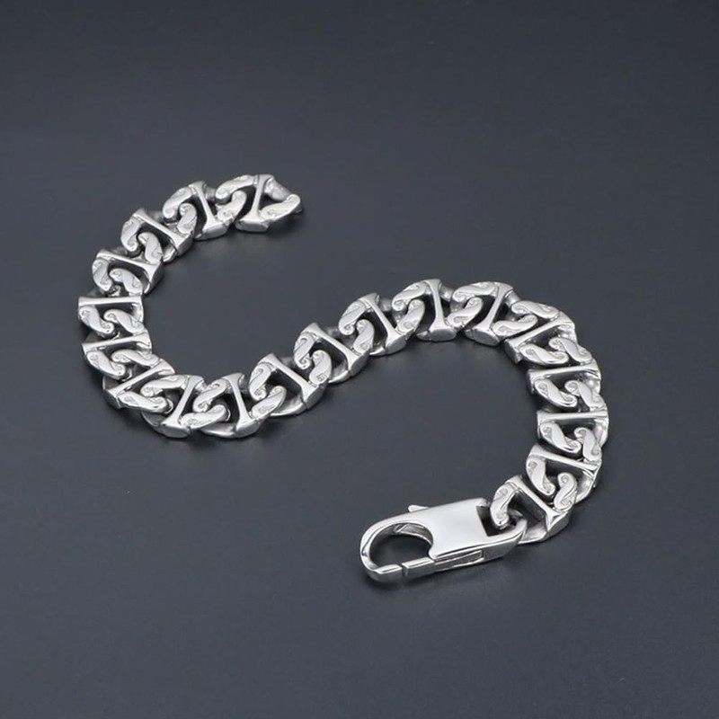 Men's Titanium Steel Chain Bracelet - Stainless Steel Male Hip