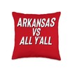 Arkansas vs All Y’all Baseball Throw Pillow