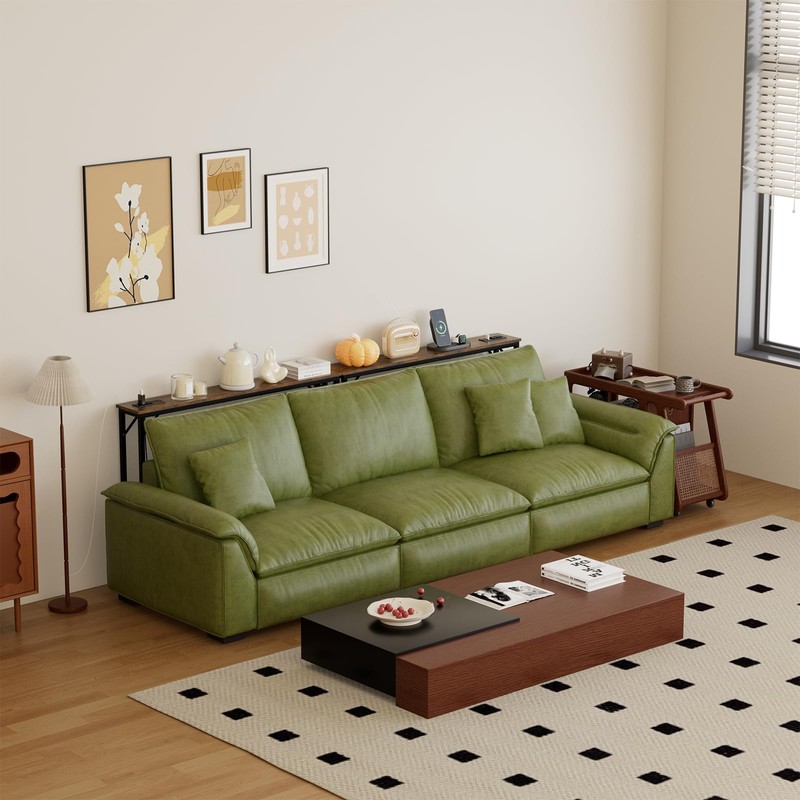 Aduanbang 5.9" Console Table with Outlet – Narrow Sofa Table,