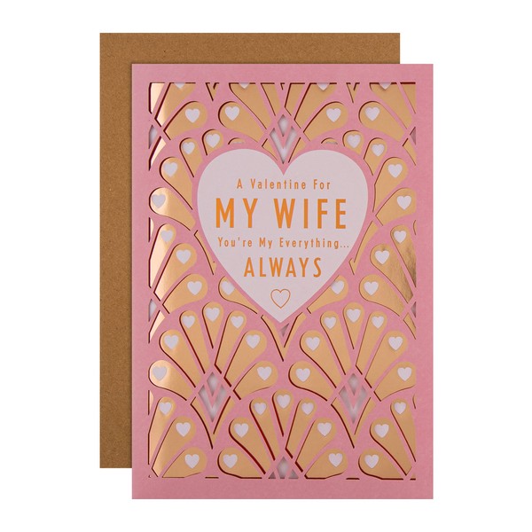 Hallmark Valentine's Day Card for Wife - Traditional Heart Design