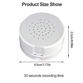 Rakiuty Dictaphone for Stuffed Animals, 30 Seconds Recording, 30s Recordable Sound Module for Toys, Recordable Sound Module, Heart-Shaped Voice Recorder, Voice Box for Talking, Toy Accessories, White