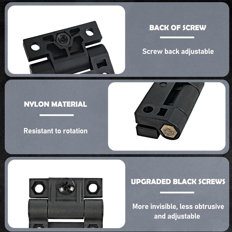 10 Pack Adjustable Torque Hinge, 43mmx36mm 4 Countersunk Holes with