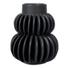 Bloomingville Modern Pleated Stoneware, Black Vase