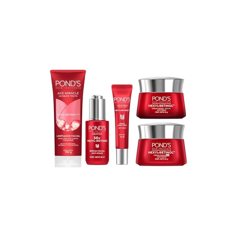 POND'S Age Miracle rutina completa de 5 pasos con HEXYL-RETINOL