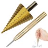 KRANX Step Drill Bits Set for Metal 2Pcs, Stappenboor, Stap