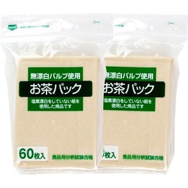Zenmi k1-4965155000564-ak Tea Pack, Uses Unbleached Pulp, Set of 60, Approx. 2.8 x 3.7 inches (7 x 9.5 cm), Made in Japan (60 Pieces x 2 Pieces), Daily Supplies, Kitchen Utensils, Wraps, Foils, Kitchen Goods, Simple Packaging