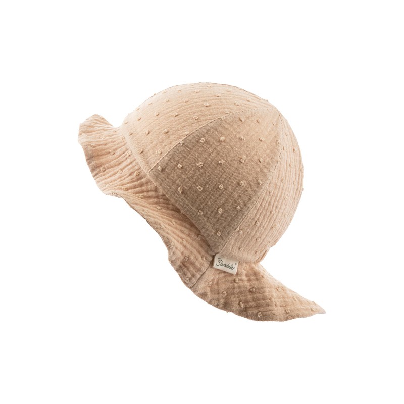 Sterntaler Girls' Children's Printed Sun Hat with Dots, beige, 51