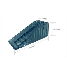 KAKULE Rubber Door Stoppers Heightened Door Stoppers Security for Home Office 2Pack Transparant Color