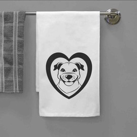 Azeeda 'Ich Liebe Meinen Hund' Weißes Geschirrtuch aus Baumwolle (TW00003488)