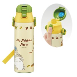 Skater SDC6N-A Children's Stainless Steel Water Bottle, Direct Drinking, 20.9 fl oz (580 ml), My Neighbor Totoro, Cat Bass, Sanrio, Children's Friendly, Lightweight, Cold Insulated, Sports Bottle,