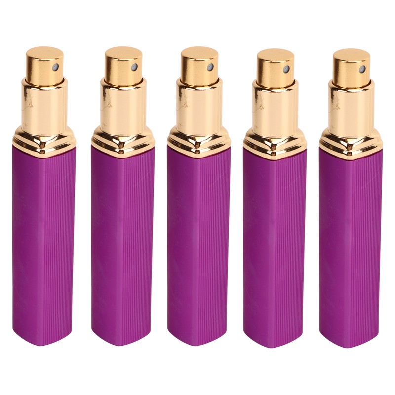 5pcs Travel Spray Bottles Eletrolytic Aluminium 12ml Refillable Perfume Bottles