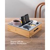 MsJelau Couch Cup Holder with Lid, Silicone Bed Caddy with