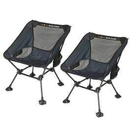 Rock Cloud 2 Pack Portable Camping Chair Ultralight Folding Chairs Outdoor for Camp Hiking Backpacking Lawn Beach Sports, Navy
