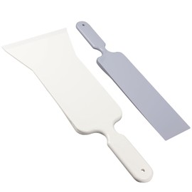 Hovom 2PCS Car Bulldozer Squeegee, Long Handle Tint Tools, Scrubber Bulldozer Squeegee for Car Window Cleaning/Vinyl Wrap/Snow Frost Ice Removal, Auto Flat Glass Tint Squeegees (2PCS: Gray+White)