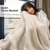 Yoofoss Muslin Blanket 100% Organic Cotton Throw Large 50" x