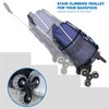 Backpack Trolley, Wheeled Cart Aluminum Alloy, Folding Trolley Cart for