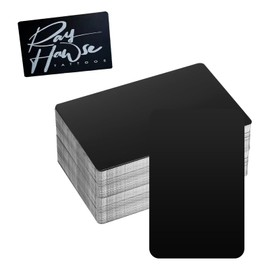 Pack of 100 NFC Cards Black Rewritable NFC Tags NTAG Metal Cards Blank Black Aluminium Business Cards Laser Engraving 8.6 x 5.4 cm 0.21 mm Thickness DIY Cards & Sales Points