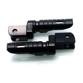 MZS Motorcycle Foot Pegs Front 360° Roating Rider Footpegs Rest Pedal Black CNC Compatible with RS660, RSV4 /Factory/R/RF/RR, Tuono 660, Tuono 1100, Tuono V4