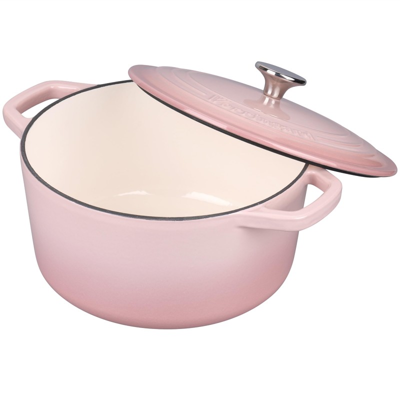 VORRINGARD Enameled Cast Iron Dutch Oven Pot with Lid, for