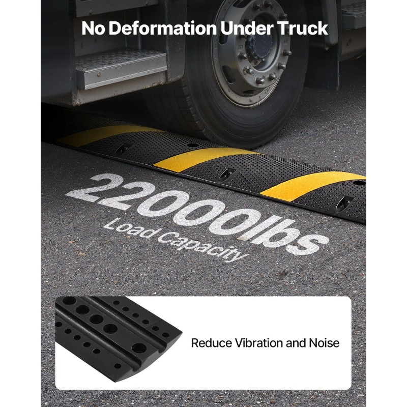 2 Pack 6 Ft Rubber Speed Bump 30 Mm Height