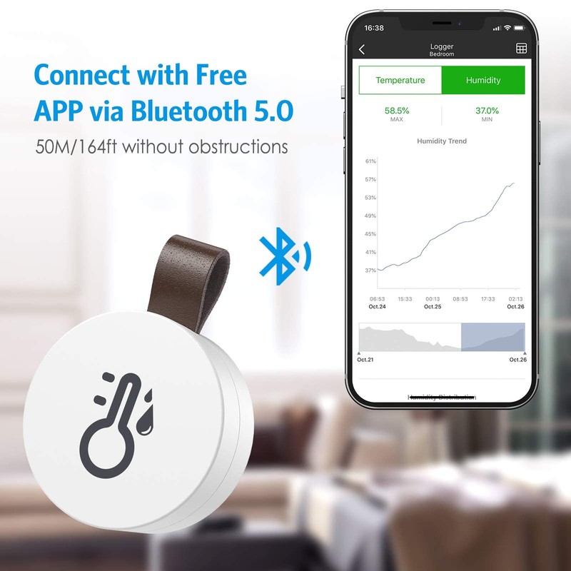 Ankilo Wireless Thermometer Hygrometer, Precise and Sensitive Indoor Temperature Humidity