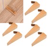 6pcs Door Stopper Wedge Polished Glossy Compact Wooden Firefighter Door