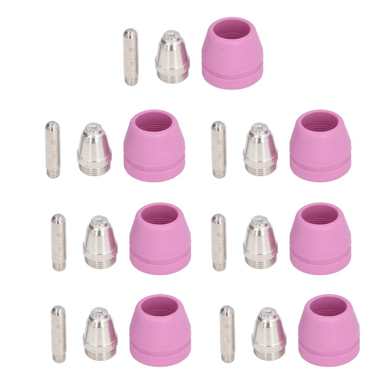 21Pcs/Set Plasma Cutter Torch Consumables Electrode Nozzle Cups Kit for