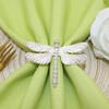 Davifina Dragonfly Napkin Rings Set of 6, Silver Napkin Ring