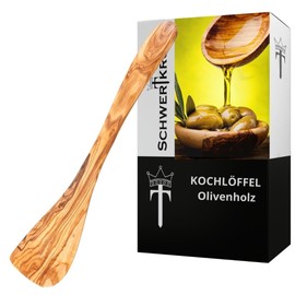 Schwertkrone Cooking Spoon Set, Olive Wood | Spatula | Risotto Spoon | Pointed and Round