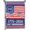 250th Anniversary USA Garden Flag - Double Sided Patriotic Decor