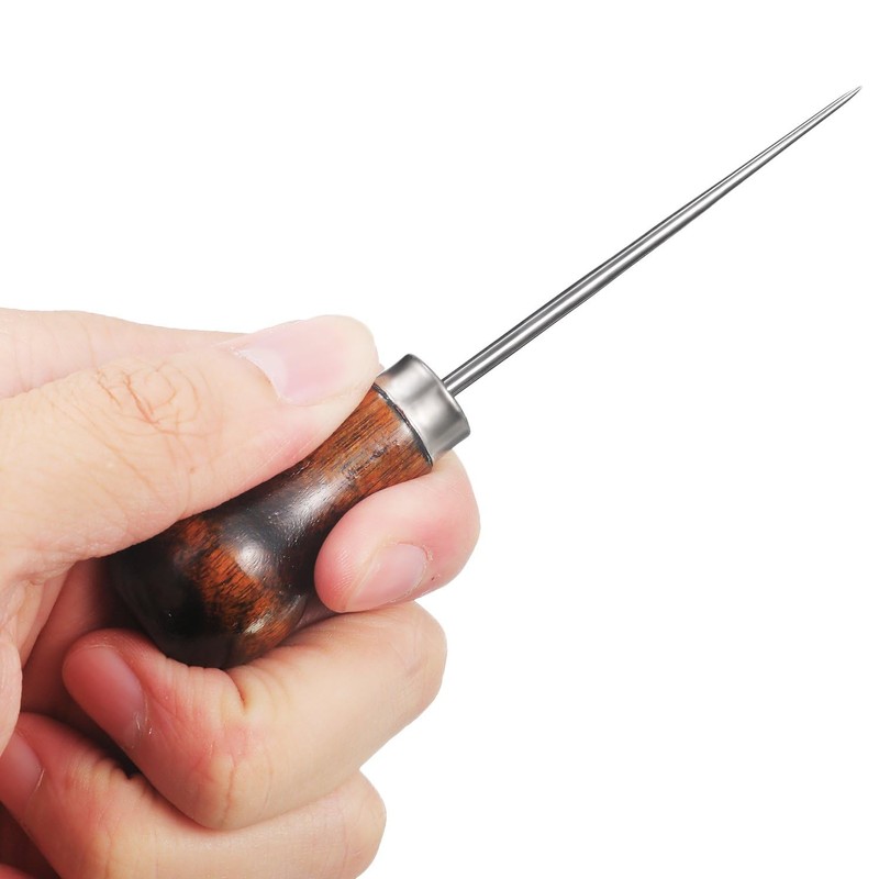 Dzxin Awls, 4 Pack Awl Tool Gourd Shape Wooden Handle