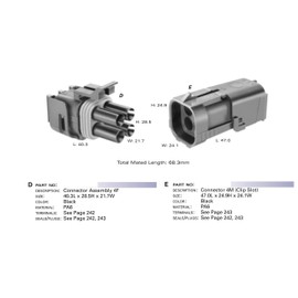 - APTIV Packard (4 Circuits,) Square Dual 2x2 Weatherpack, Waterproof, Terminal Kit 12 GA