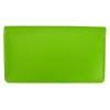 Lime Green Smooth Leather Checkbook Cover