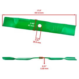 Caltric Deck 48" Mulching Blade For John Deere X360 X370 X380 X390 X394 X570 S240 X940