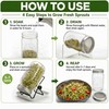 4 Large 1000ML Wide Mouth Mason Jar Sprouting Kit, with