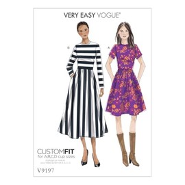 Vogue Patterns 9197 E5,Misses Dress,Sizes 14-22, Tissue Multicoloured, 15 x 0.5 x 22 cm