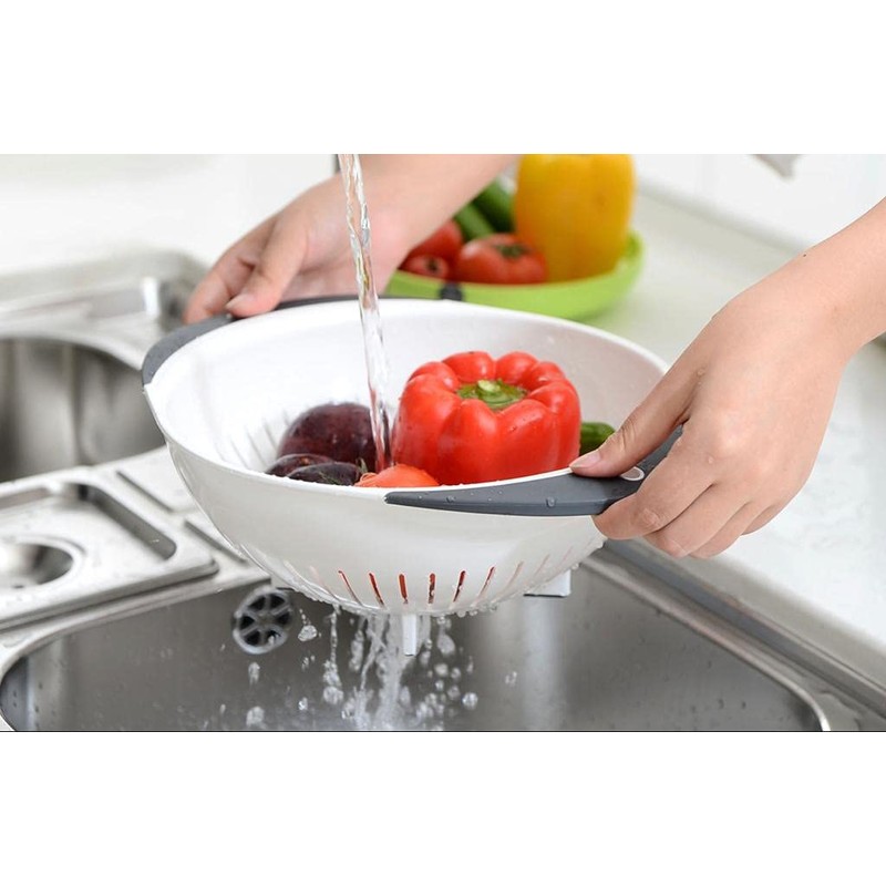 Royal Cuisine Plastic Colander Fruit Washing Basket Deep Food Strainer