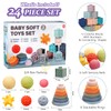 Montessori Toys for Babies,Soft Stacking Building Blocks Rings Balls Sets,3