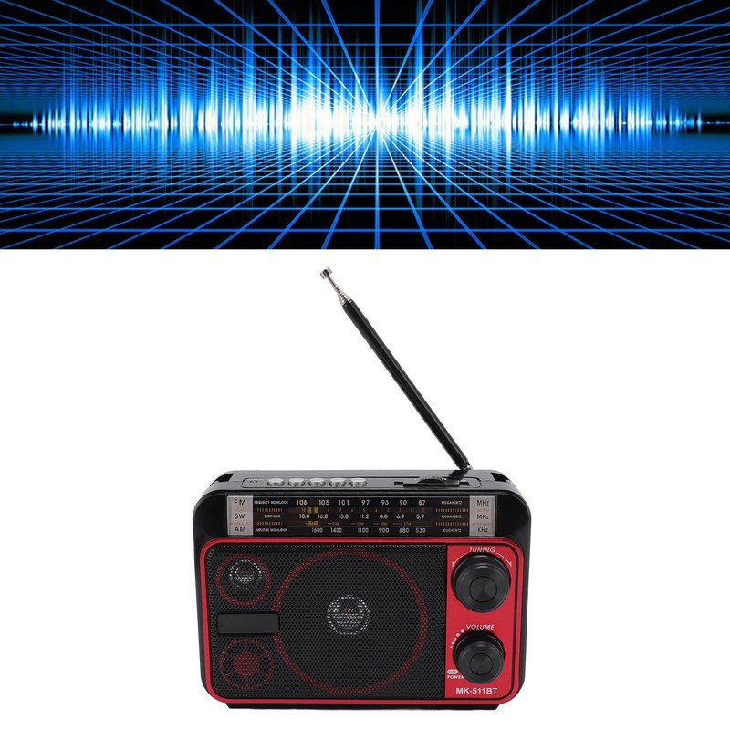 Portable Shortwave Radio FM AM SW Bluetooth 5.0 Multifunction Multi