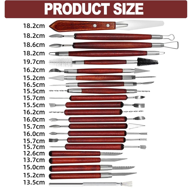 LINPHCEY 22-Piece Clay Sculpting Tools Set Perfect for Polymer Air