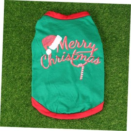 BUGUUYO Pet Clothing Dog Christmas T-Shirt Fashionable Pet Party T-Shirt Soft Dog Clothes Party Dog Cloth