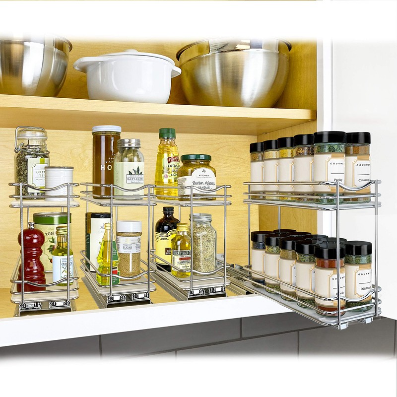LYNK PROFESSIONAL® Pull Out Spice Rack Organizer for Inside Kitchen