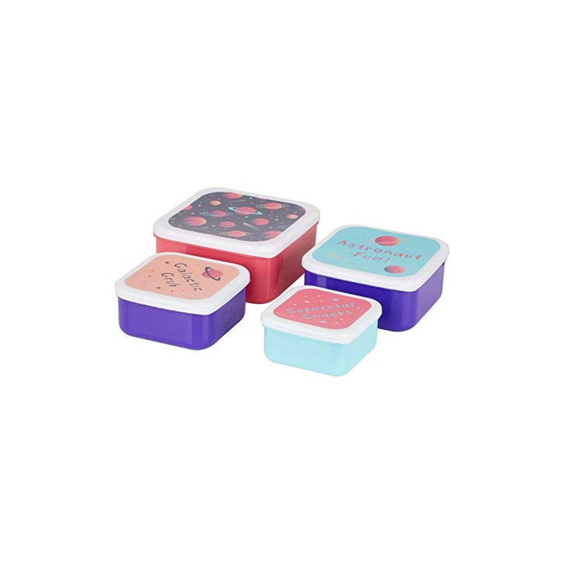 Mimo Set of 4 Space Design Lunch Boxes Designed for