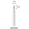 Argo File Electroplated Diamond Bit, Small Triangle, 1.5Φx3.3#200, Shaft Diameter: