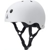 Triple Eight Sweatsaver Liner Skateboarding Helmet, White Rubber, Large