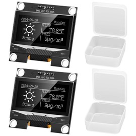YELUFT 2 pezzi 1.3 Pollici I2C OLED Display Modulo 128x64Pixel IIC Arduino Display con Custodia per Arduino/Raspberry Pi/ESP32