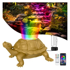 OSREE Pond Light LED Underwater with 12V Transformer, 6W Turtle Pond Light with APP, IP68 Waterproof Fountain Lights with 32FT Cables for Ponds Fountain Waterfall Gardens Yard Landscape, Sand Brown