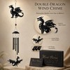 41" Large Dragon Wind Chime with Moving Spring Wings, Windchime