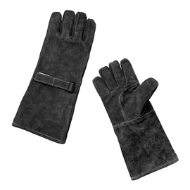 Winnerwell Heat Resistant Cotton Lined Black Leather Welding Gloves